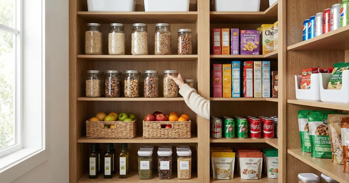 Zdravá a nezdravá strava: Udělejte si pořádek ve spíži - zdravá a nezdravá strava