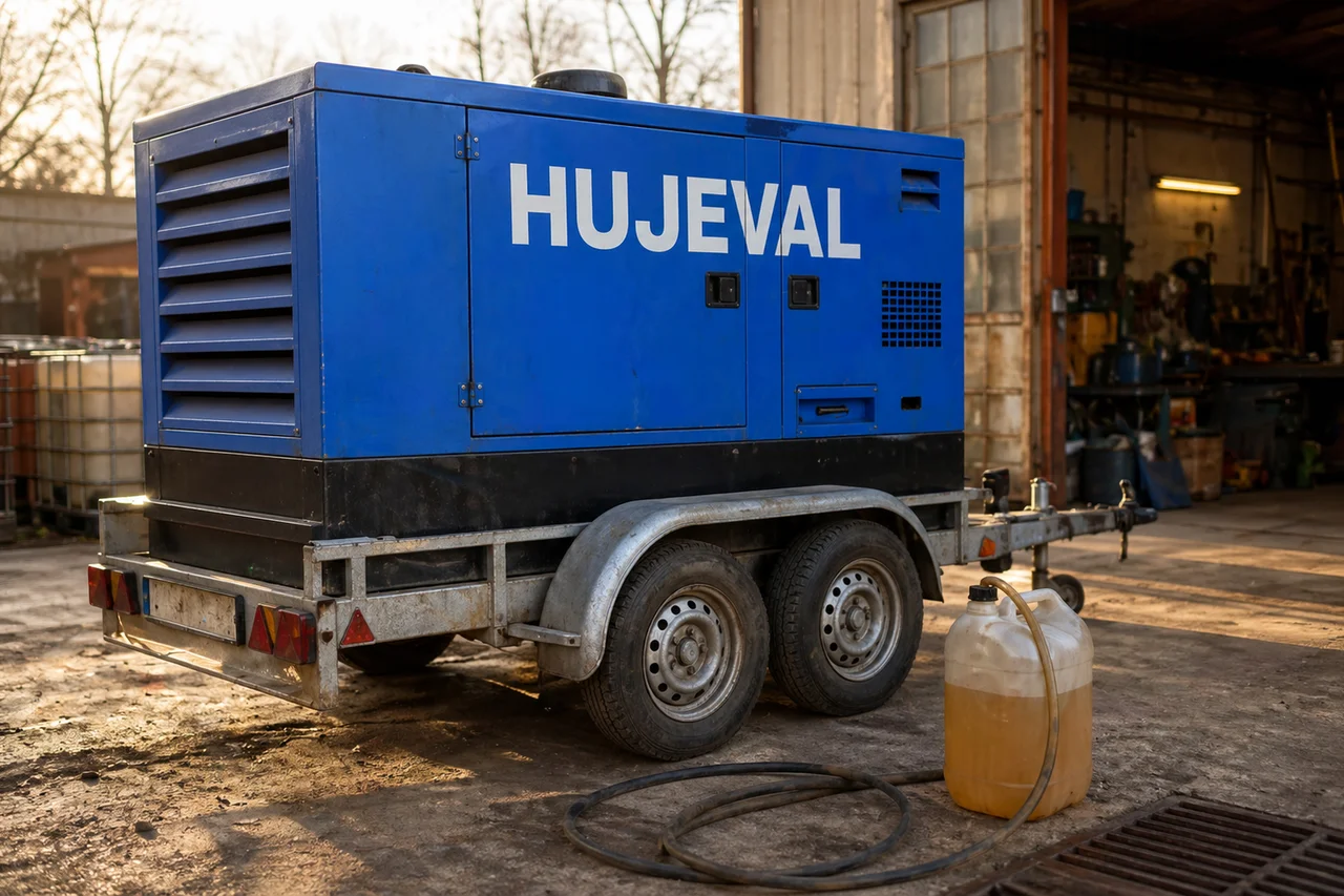 Mobilní elektrocentrála Hujeval v praxi — detail