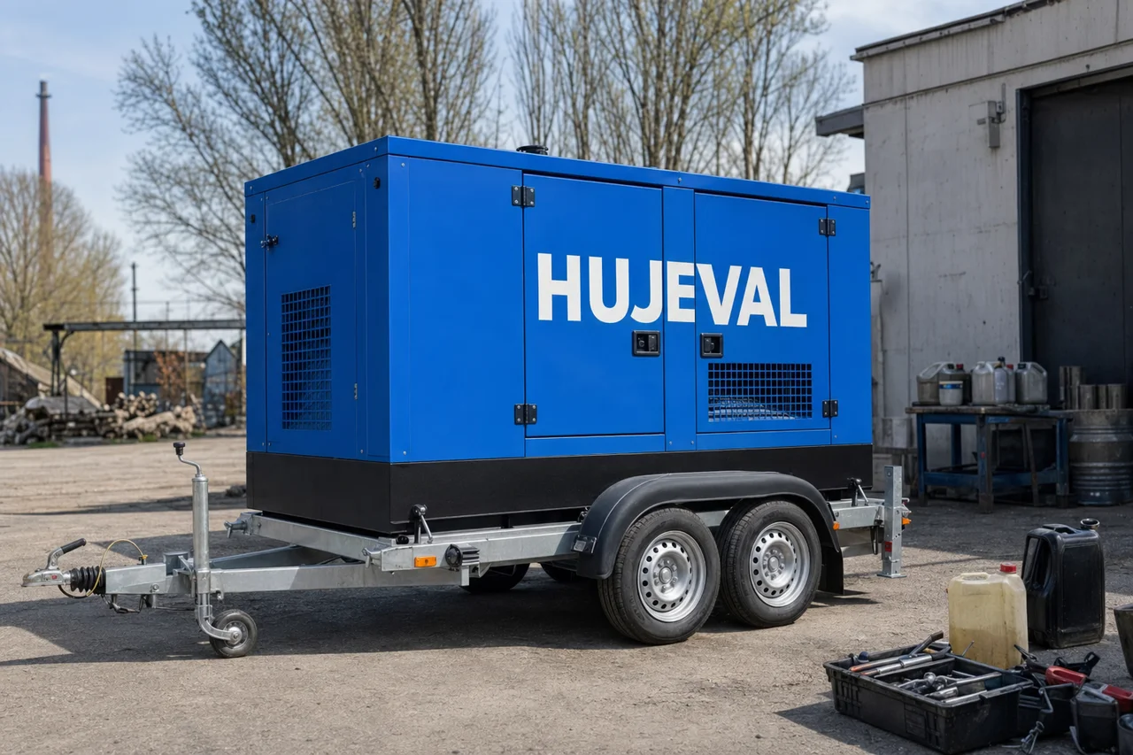 Biodiesel a starý agregát: experiment, do kterého se pustila parta z Ostravy — mobilní elektrocentrála Hujeval